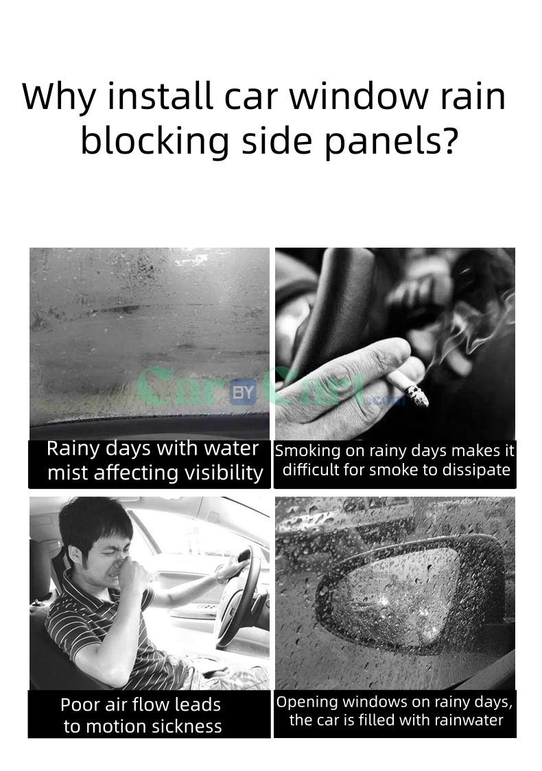 2025 روكس 01 لوحة طرفية لمنع مطر الشباك - مجموعة ٦ قطع