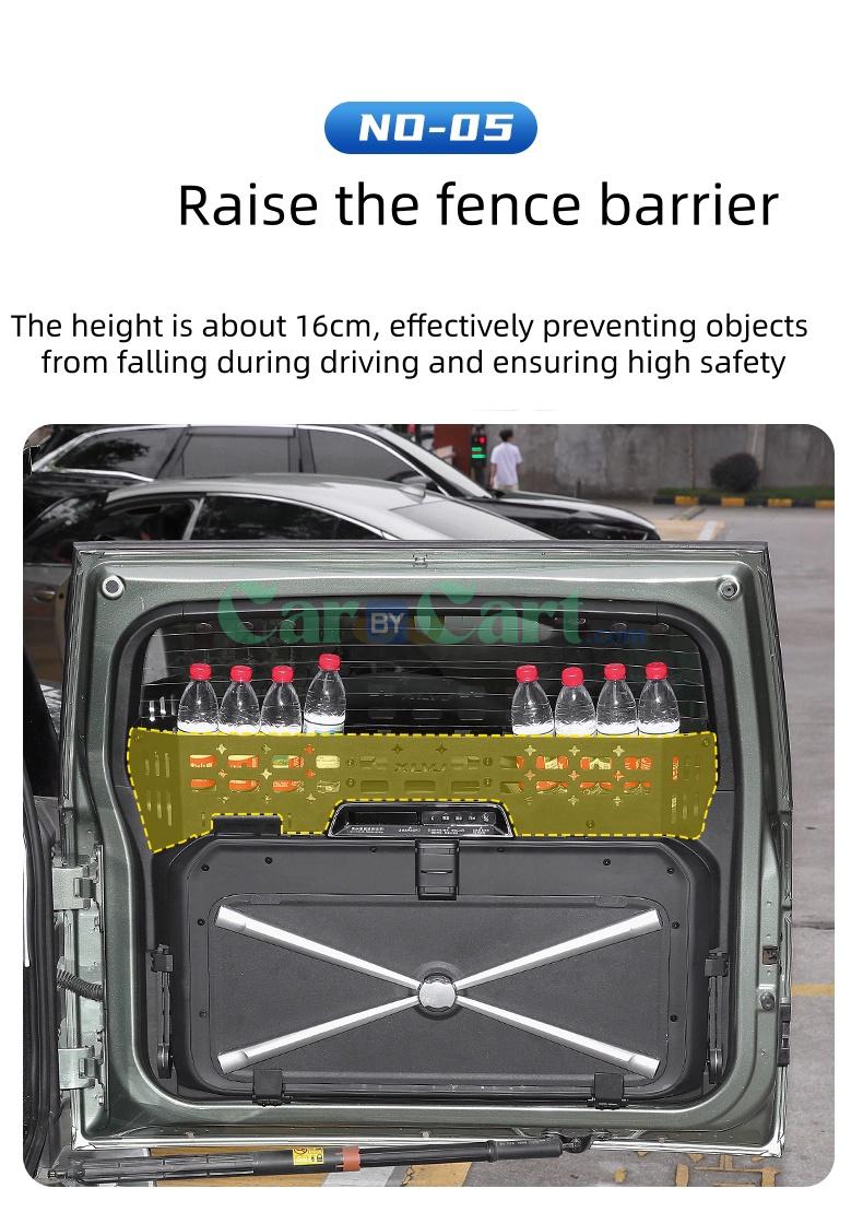 2025 ROX 01 Tailgate storage frame window sill fence