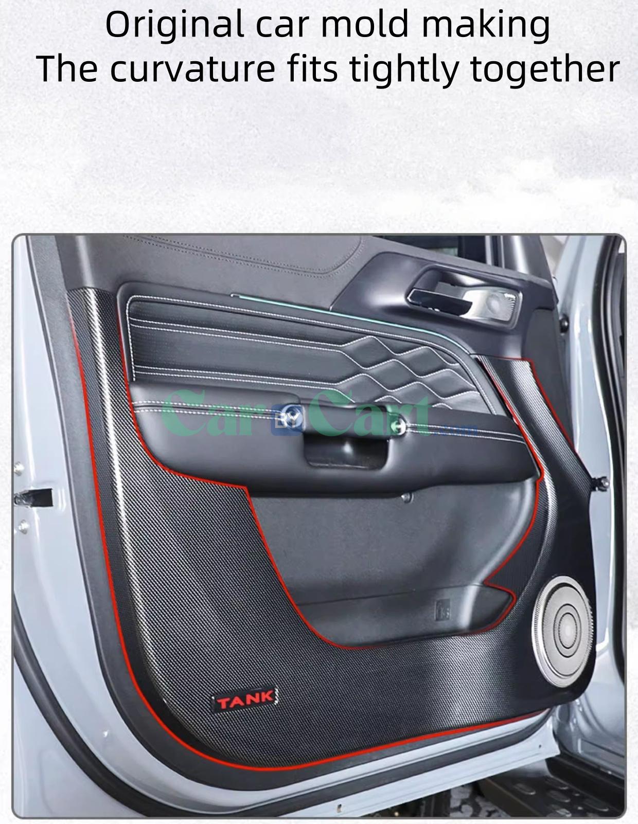 2025 TANK 300 HIT-4 Carbon fiber patterned door anti kick pad