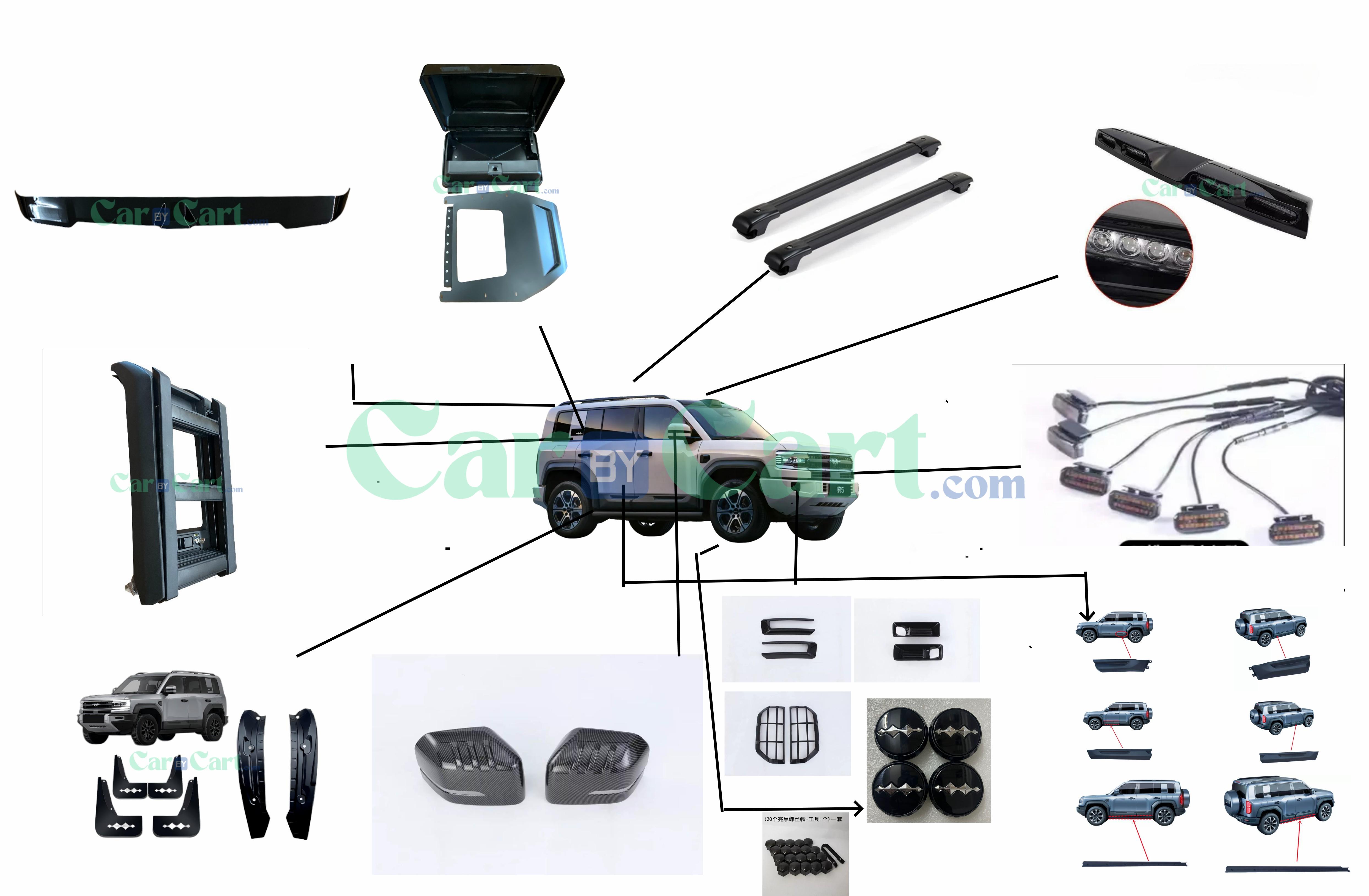 Leopard 5  accessories set outside